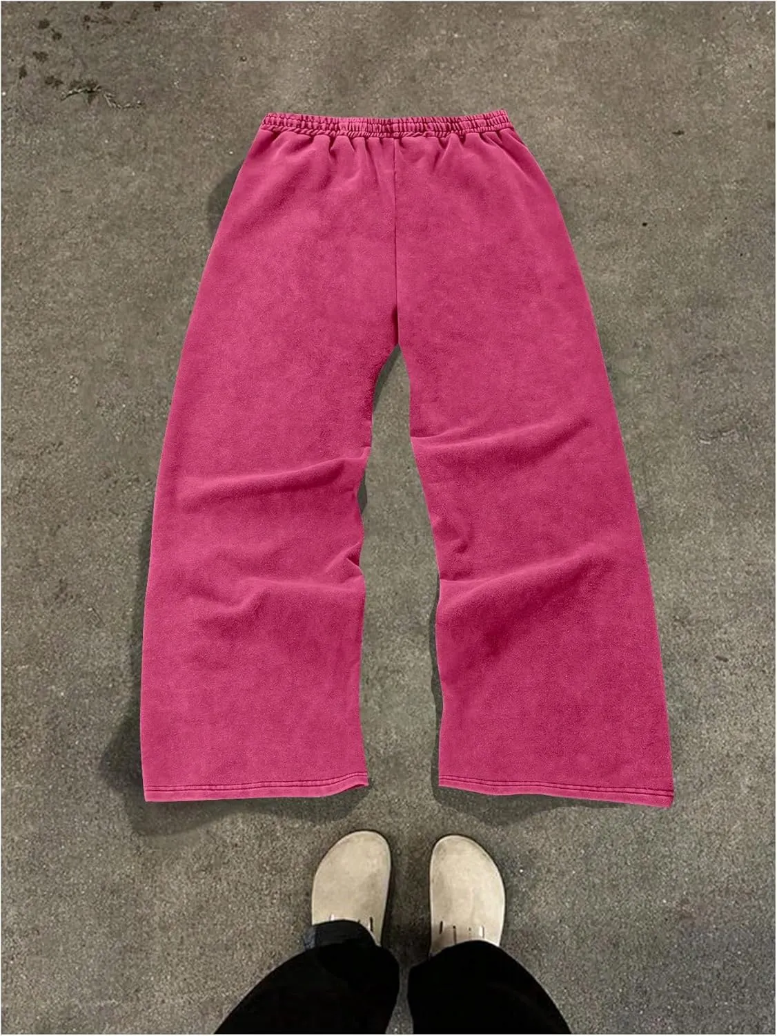 SOLY HUX Men's Side Striped Sweatpants Drawstring Waist Zipper Baggy Wide Leg Pants Streetwear