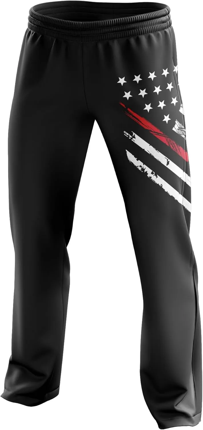 Tactical Pro Supply American Flag Sweatpants - Bottom Sweat Pants Joggers for Men and Women Fitness Workout Athletic Pants