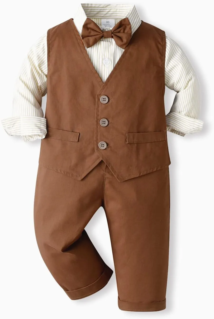 Toddler Boy Dress Clothes Outfit Button Down Shirt   Pants Set, 12 Months - 8 Years