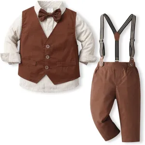 Toddler Boy Dress Clothes Outfit Button Down Shirt   Pants Set, 12 Months - 8 Years