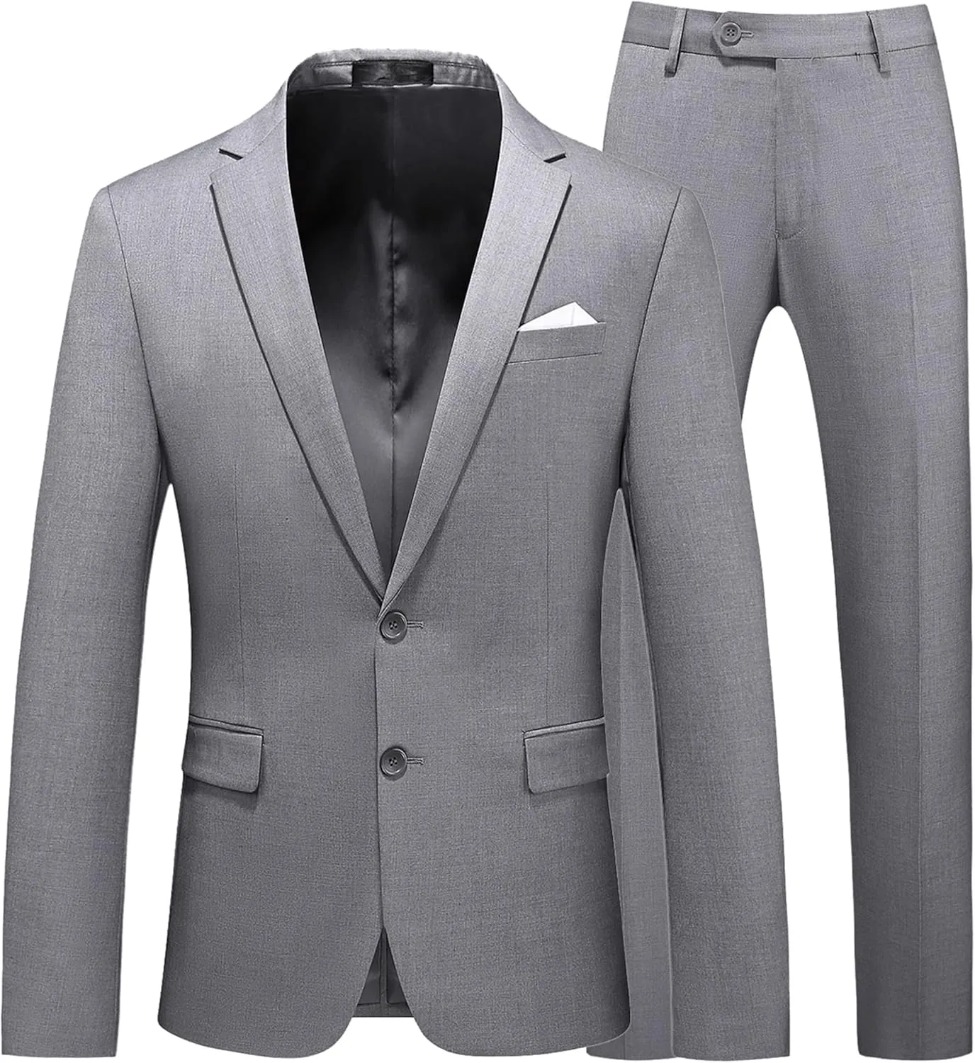 UNINUKOO Men's Suit Slim Fit 2 Button 2 Piece Suits for Men Party Formal Dress Solid Tuxedo Blazer Jacket Pants Set