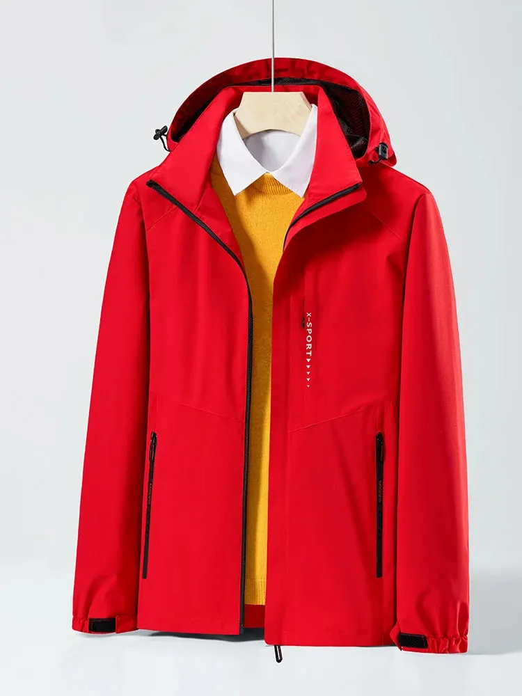 Unisex Waterproof Windproof Hooded Spring/Autumn Jacket