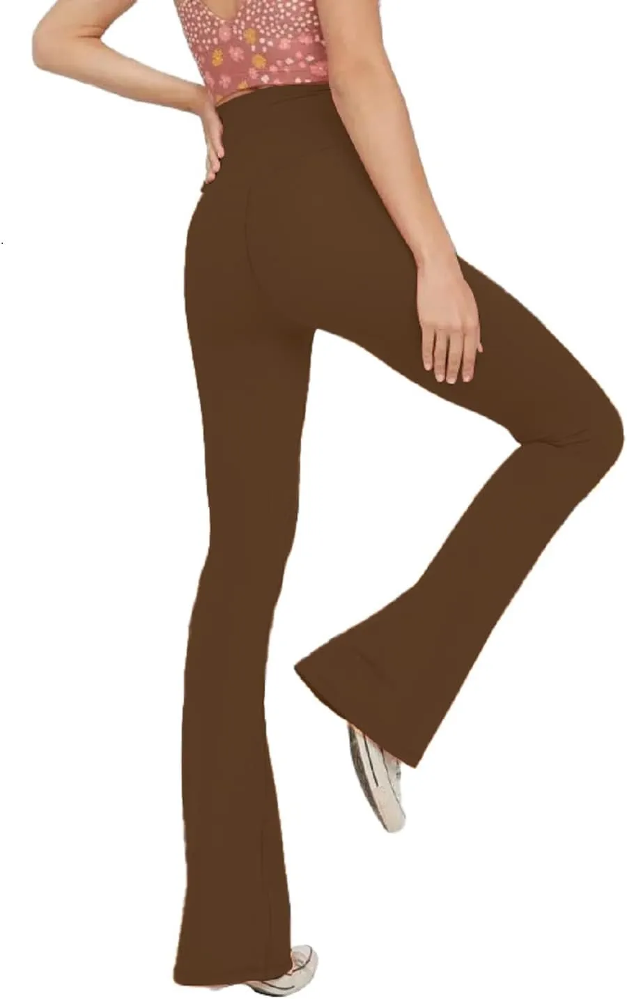 viehunt Womens Crossover Flare Leggings High Waisted Casual Cute Stretchy Full Length Workout Elegant Yoga Pants