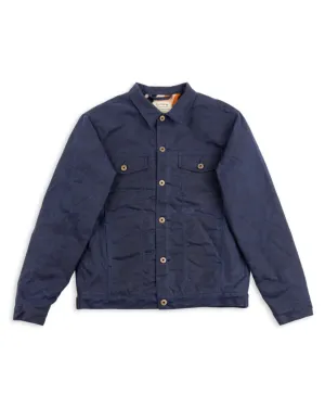 Wax Rider Coat - Navy / Gently Strikes Lining