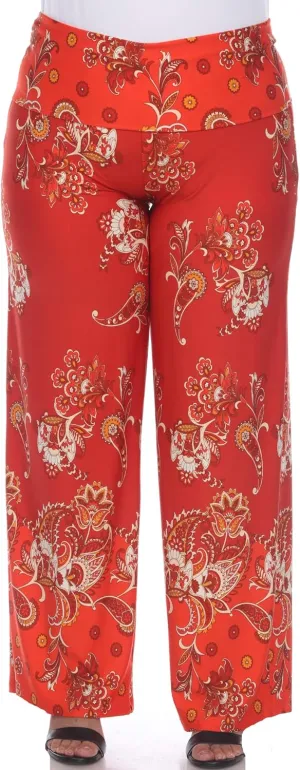 white mark Women's Wide Leg Palazzo Pants Printed