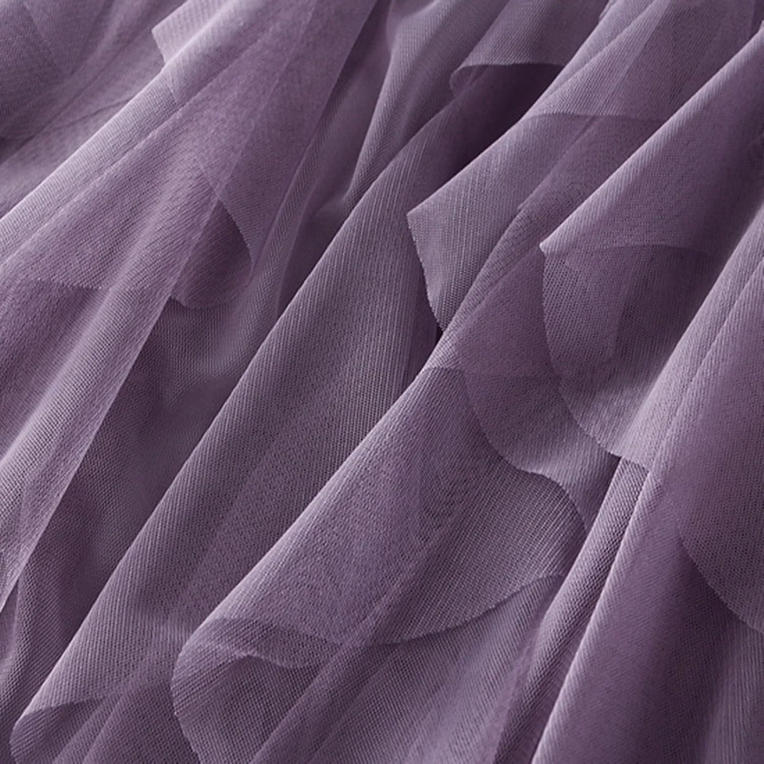 Women High Elastic Waist Mesh Layered Long Fairy Tulle Skirt Irregular Hem Pleated Tutu A-Line Midi Skirts