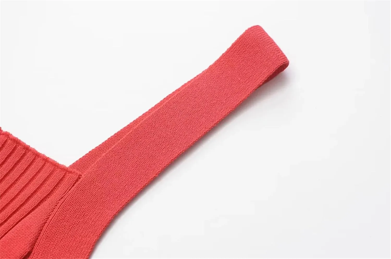 Women's Solid Color Knitted Camisole Casual Slim Fit Elastic Square Neck Tank Top