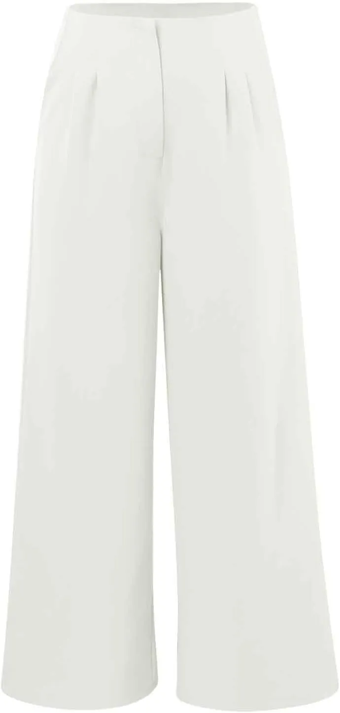 Womens Two Piece Outfits Summer Comfy Sets Sleeveless button down jacket baggy wide leg Blazer Pant workout tracksuit