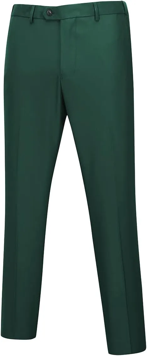 YFFUSHI Mens 2 Piece Suits One Button Formal Slim Fit Solid Color Wedding Tuxedo