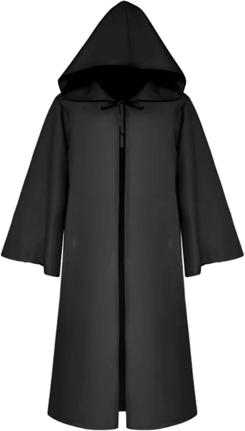 Ytfsrukp Unisex Adult Shadow Wizard Money Gang Costume Cloak Hooded Cosplay Outfits Robe Cape Halloween Vampire Cloak Witch