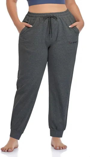 ZERDOCEAN Women's Plus Size Joggers Pants Active Sweatpants Tapered Workout Yoga Lounge Pants with Pockets
